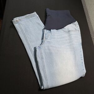Old Navy Light Blue Women's Maternity Boyfriend Full Panel, Size 12